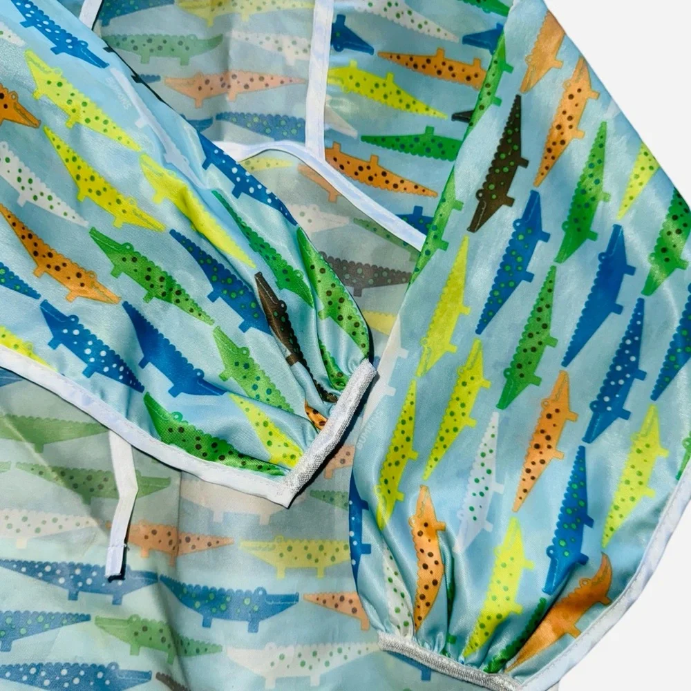 Bankins Dinosaurs SUV 14 Long Sleeve Soft and Lightweight, Bib for Meals, 6-24M